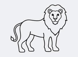 lion outline line art design, graphic resource, design. vector