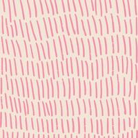 Hand drawn pink pattern, vertical hatching. Pencil textured lines on beige background, doodle rain, stripe, hatch. Sketch illustration. vector