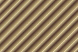3D striped background. Volumetric pattern with gold stripes. vector