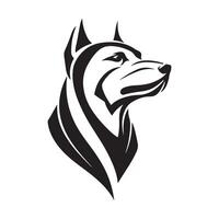 Dog head silhouette illustration eps vector