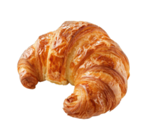 Fresh Croissant isolated on transparent background cutout png