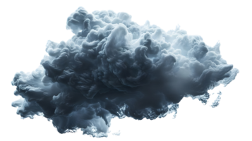 Abstract Gray Cloud Isolated on White Background. isolated on transparent background png