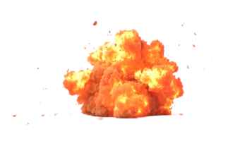 Fiery Explosion with Abstract Background. isolated on transparent background png