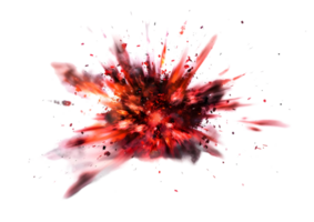 Abstract Red Explosion Graphic. isolated on transparent background png