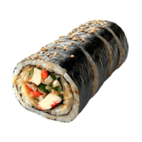 Sushi Roll with Vegetables and Sesame Seeds png