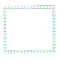 Colorful Square Frame with Pattern png