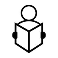Reading icon on white background vector