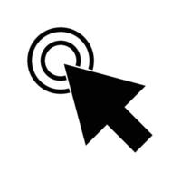 click icon on white background vector