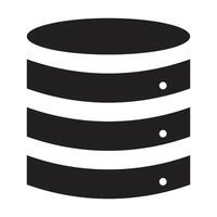 Database icon on white background vector