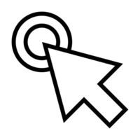 click icon on white background vector