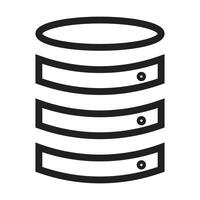 Database icon on white background vector
