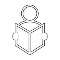 Reading icon on white background vector