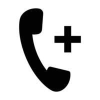 Emergency call icon on white background vector