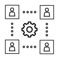 collaboration icon on white background vector