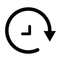 clock arrow icon on white background vector