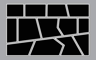 collage grid photo effect vector