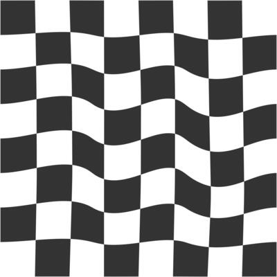 Distorted purple and white chessboard background. Crazy checkerboard texture. Chequered optical illusion. Psychedelic pattern with warped squares. Hypnotizing game.
