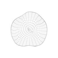 Deflated grid ball icon. Distorted wireframe of Earth planet globe isolated on white background. Climate changing concept. Global ecological catastrophe idea. vector