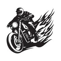 Motorcycle Burnout design Art, Icons, and Graphics isolated on white background vector