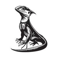 Lizard drawing Stock design. Illustration of a Lizard isolated on white vector