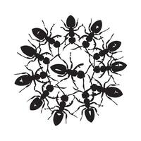 Colony ants on a white background insect pests design Image vector