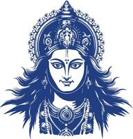 Empowered Shadows Face of Durga vector