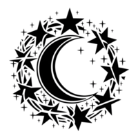 A Stars and Moon shape png