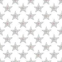 Seamless pattern with cute stars doodle for decorative print, wrapping paper, greeting cards, wallpaper and fabric vector