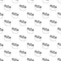Seamless pattern with sushi for decorative print, wrapping paper, menu, wallpaper and fabric vector