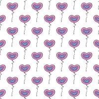 Holiday seamless pattern with flying balloon doodle for decorative print, wrapping paper, greeting cards, wallpaper and fabric vector