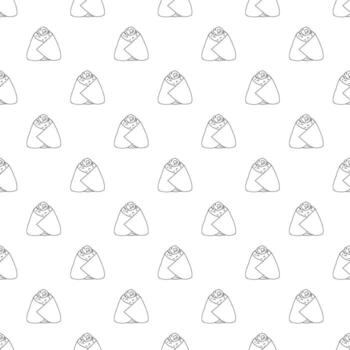 Seamless pattern with onigiri for decorative print, wrapping paper, menu, wallpaper and fabric vector