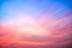 Beautiful , luxury soft gradient orange gold clouds and sunlight on the blue sky perfect for the background, take in everning,Twilight, Large size, high definition landscape photo