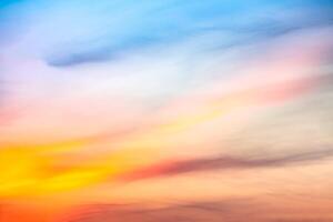 Beautiful , luxury soft gradient orange gold clouds and sunlight on the blue sky perfect for the background, take in everning,Twilight, Large size, high definition landscape photo