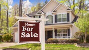 House for sale with real estate sign