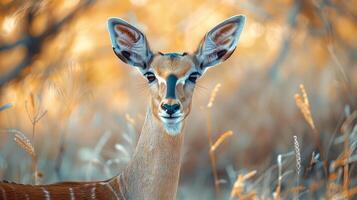 Close-up of a deer in the wilderness photo