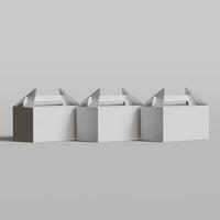 Cardboard boxes on gray background 3D illustration photo