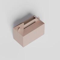 Cardboard boxes on gray background 3D illustration photo