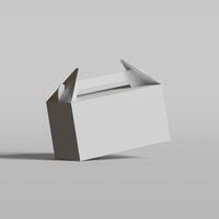 Cardboard boxes on gray background 3D illustration photo
