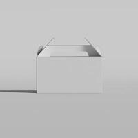 Cardboard boxes on gray background 3D illustration photo