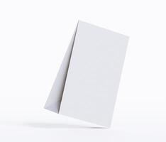Kraft paper food bag packaging mock-up white color 3D Rendering ISOLATED on white background photo