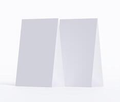 Kraft paper food bag packaging mock-up white color 3D Rendering ISOLATED on white background photo