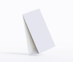 Kraft paper food bag packaging mock-up white color 3D Rendering ISOLATED on white background photo