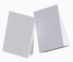 Kraft paper food bag packaging mock-up white color 3D Rendering ISOLATED on white background photo