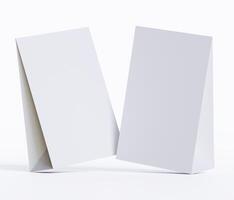 Kraft paper food bag packaging mock-up white color 3D Rendering ISOLATED on white background photo