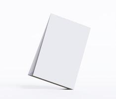 Kraft paper food bag packaging mock-up white color 3D Rendering ISOLATED on white background photo