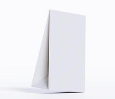 Kraft paper food bag packaging mock-up white color 3D Rendering ISOLATED on white background photo