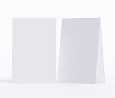 Kraft paper food bag packaging mock-up white color 3D Rendering ISOLATED on white background photo