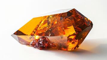 Close Up of a Single Polished Sphalerite Gemstone with Reflective Surfaces, Ideal for Geological Study and Gemstone Collection photo