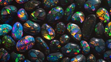 Iridescent Black Opal Stone Pattern Background for Design Print Card Poster photo
