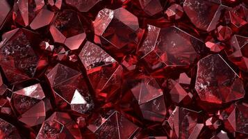 Rich Red Garnet Gemstone Pattern for Design, Card, Poster, and Background Use photo